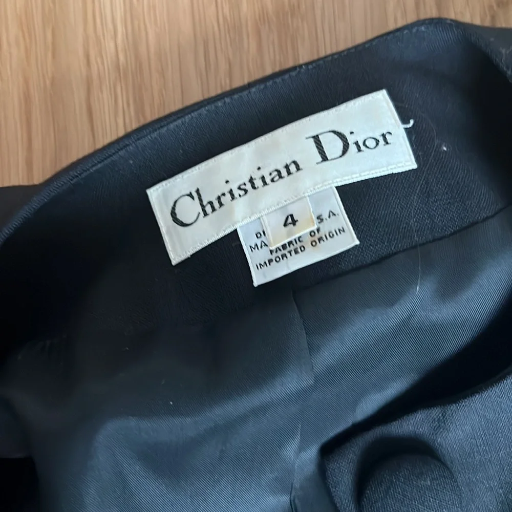Vintage Christian Dior blazer skirt set